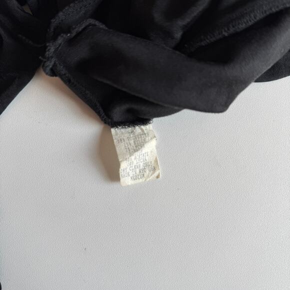 Vintage 90s French Designer Group Alexia Admor Black Velvet Swing Dress Size S/M - Picture 6 of 6